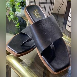 Franco Sarto Black Leather Merci Flat